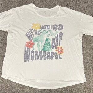 Aerie White 'We're Weird But Wonderful' Tee